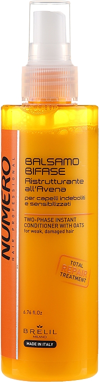 To-faset balsam med havreekstrakt - Brelil Numero Instant Two-phase Oatmeal Hair Conditioner