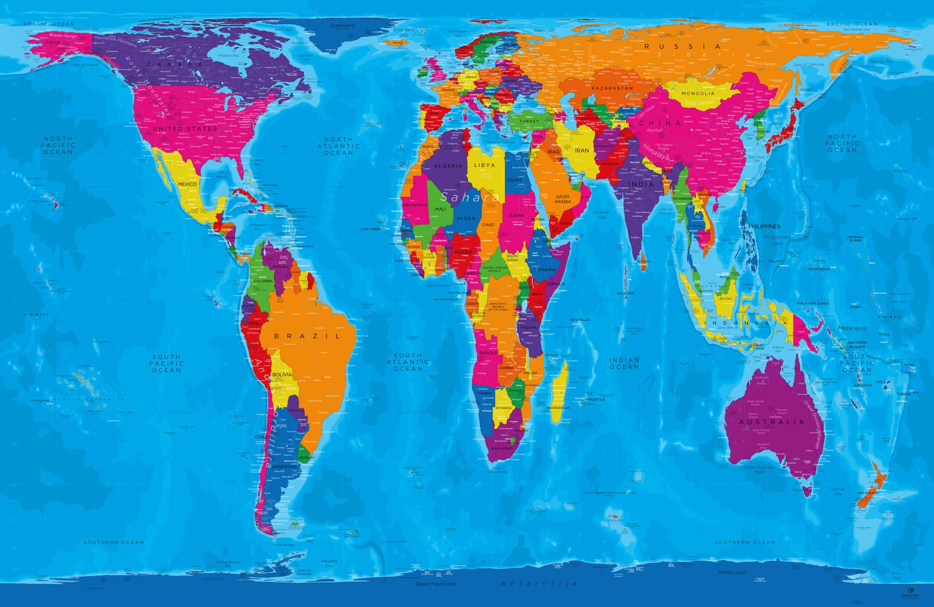 Accurate Gall Peters Map - Shela Dominica