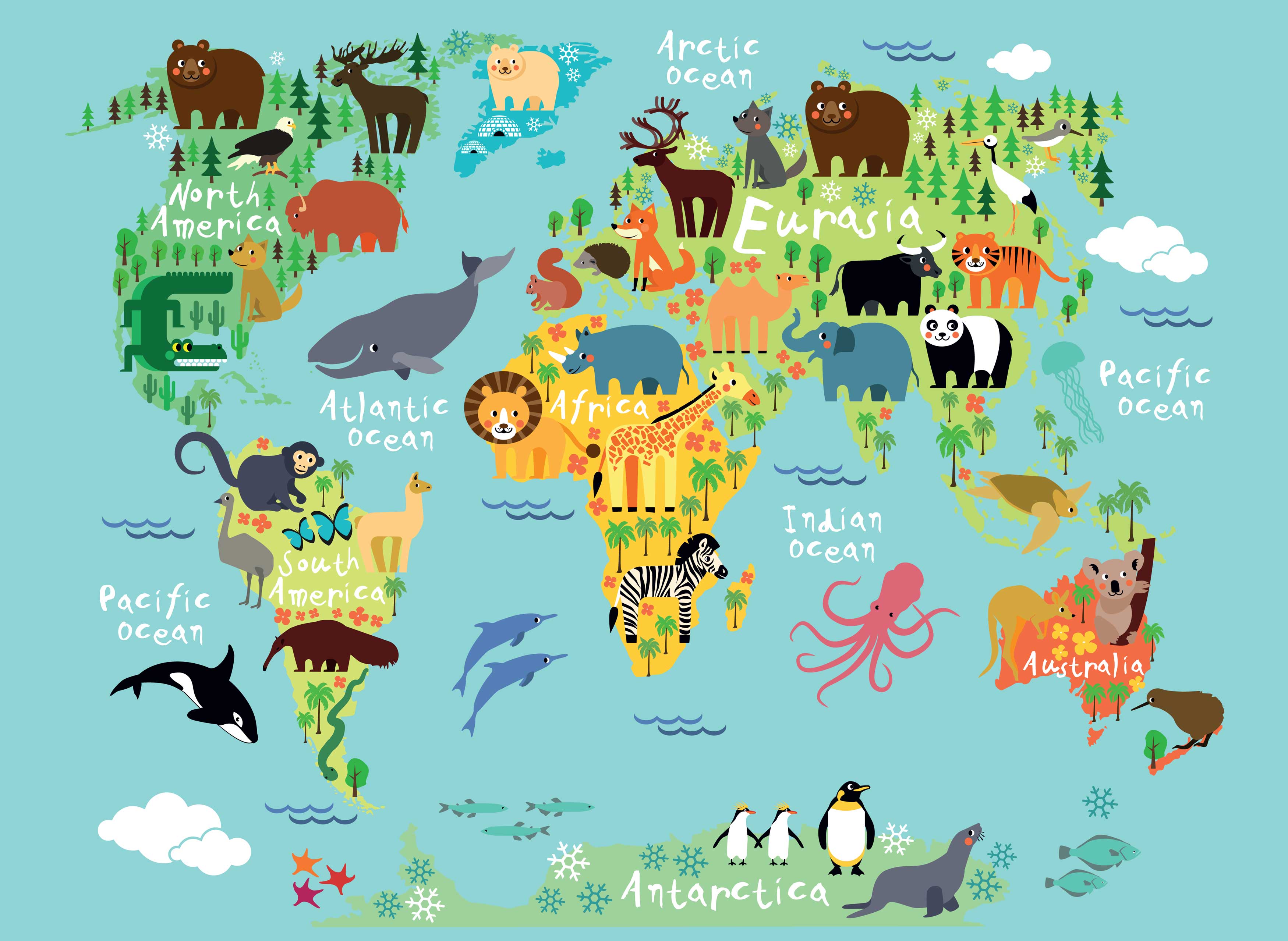 Printable World Map For Kids