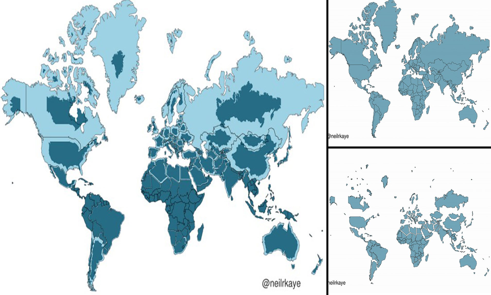 Map Of The World Countries To Scale - Franny Antonietta