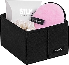 Storage Organiser without Compartments 'Home', black 15x15x10 cm MAKEUP Drawer Underwear Cosmetic Organizer Black