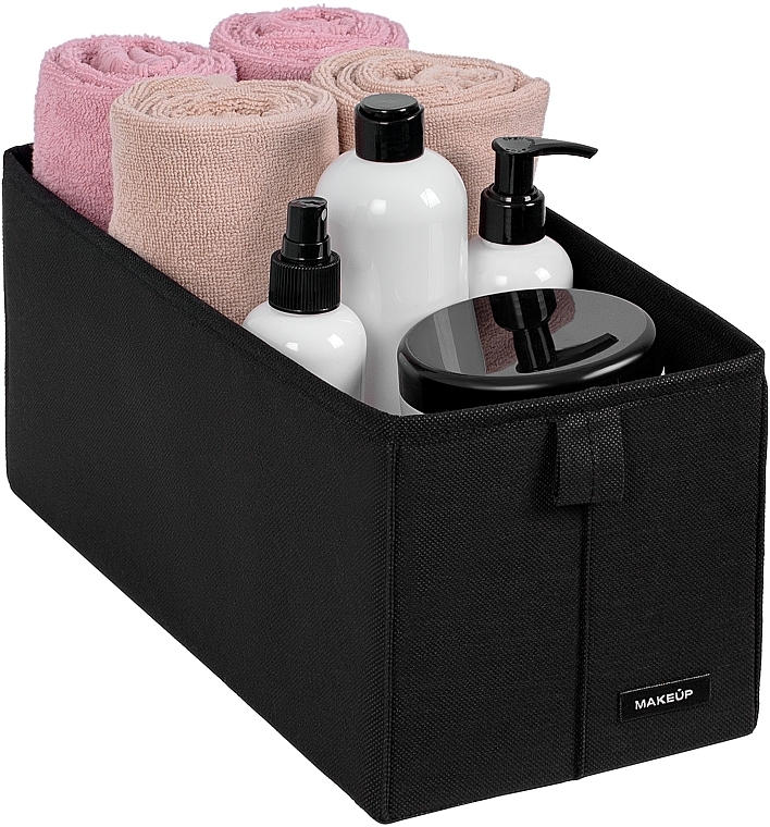 Storage Organiser 'Home', S, black 34x16x16 cm - MAKEUP Drawer Underwear Cosmetic Organizer Black