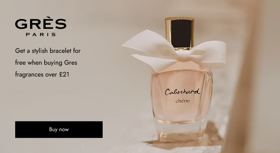 Buy Gres fragrances totaling £21 or more and receive a stylish bracelet as a gift