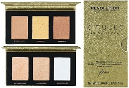 Set Makeup Revolution Kitulec #GlowKitulca Highlighter Palette (2xhigh/palette/7.5g)