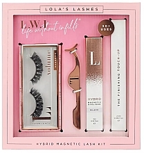 Lola's Lashes Curl Power Hybrid Magnetic Eyelash Kit (eyeliner/3ml + remover/2.5ml + eyelashes/2pcs + applicator) Set