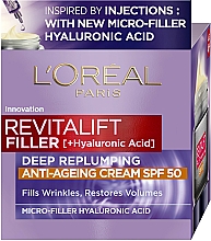 Hyaluronic Acid Anti-Aging Day Cream SPF 50 L’Oreal Paris Revitalift Filler [HA]