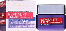 Night Anti-Aging Care Cream L'Oreal Paris Revitalift Filler Hyaluronic Acid Night Cream