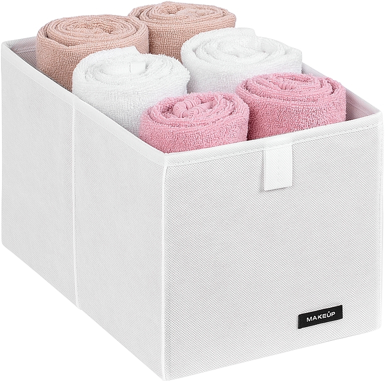 Storage Organiser 'Home', M, white 30x19x19 cm - MAKEUP Drawer Underwear Cosmetic Organizer White