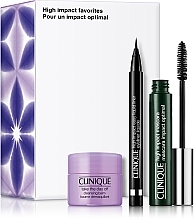 Clinique High Impact Favorites (mascara/7ml + eye/liner/0.34g + balm/15ml) Set