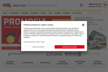 Samoobsługowa hurtownia instalacyjna BIMs PLUS FHH Spółka z ograniczoną odpowiedzialnością WARSZAWA - Fotowoltaika Skierniewice