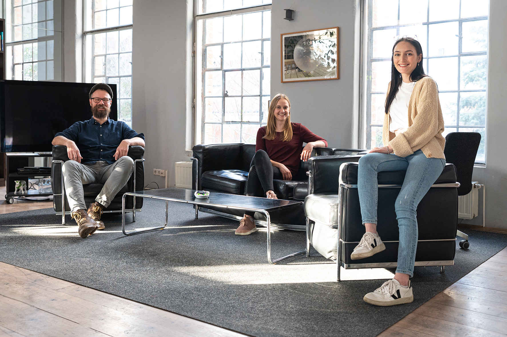 Gruppenfoto mit Philipp Reiter, Barbara Pöcksteiner und Gloria Witkowski.