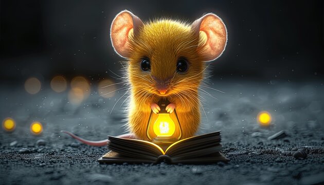 rat reading a book