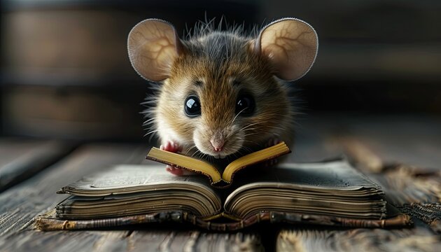 rat reading a book