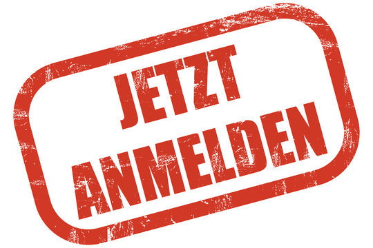 Grunge Stempel rot JETZT ANMELDEN