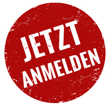 Jetzt anmelden stempel rot