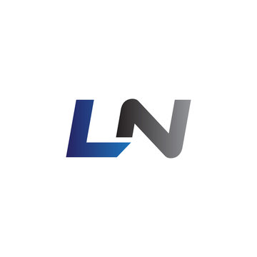 Simple Modern letters Initial Logo ln