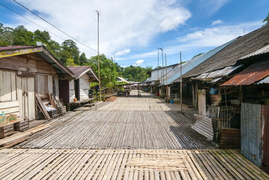 Annah Rais Bidayuh longhouse, Kuching, Sarawak, Malaysian Borneo, Malaysia,