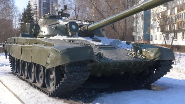 T-64 tank. Zhukov square in Novokuznetsk.