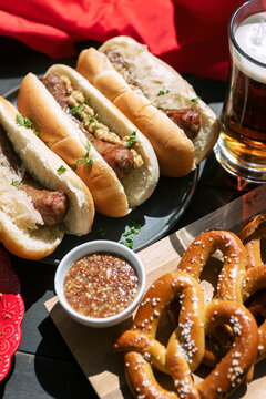 Focus On Bratwurst Platter