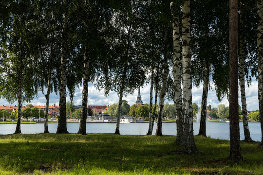 The swedish city Mora in Dalarna county.