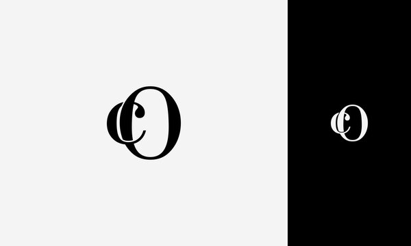 initial letter cO or Oc  lowercase joined uppercase,logo vektor design