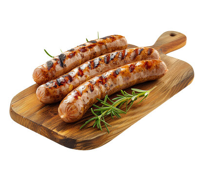 Bratwurst isolated on transparent background