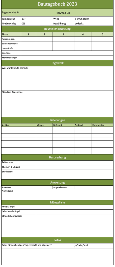 Bautagebuch komplett 2023