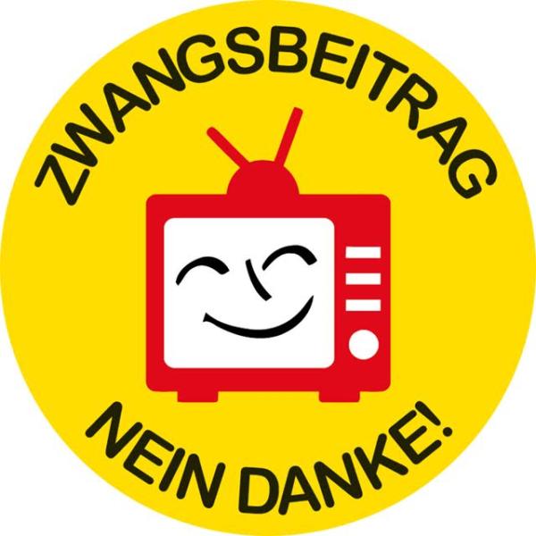 Aufkleber - Zwangsbeitrag, Nein danke!