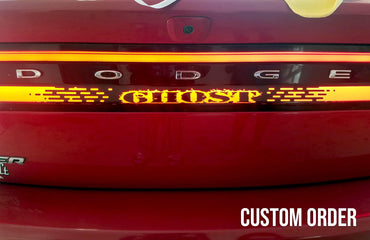 Charger Racetrack Taillamp Decal - Type 1 (Text) - Luxe Auto Concepts