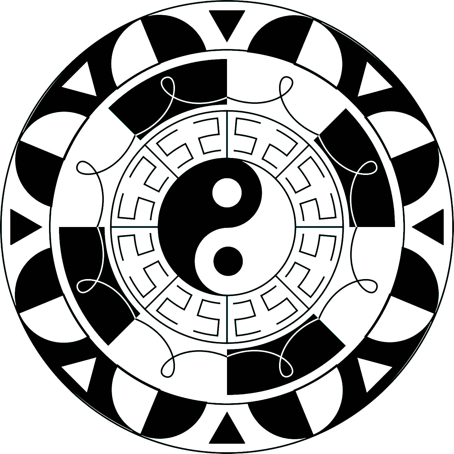 Yin Yang Coloring Pages For Adults All of it in this site is free so ...