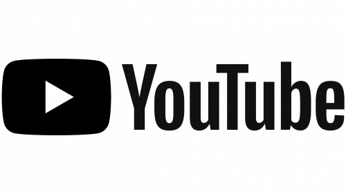 Black YouTube logo