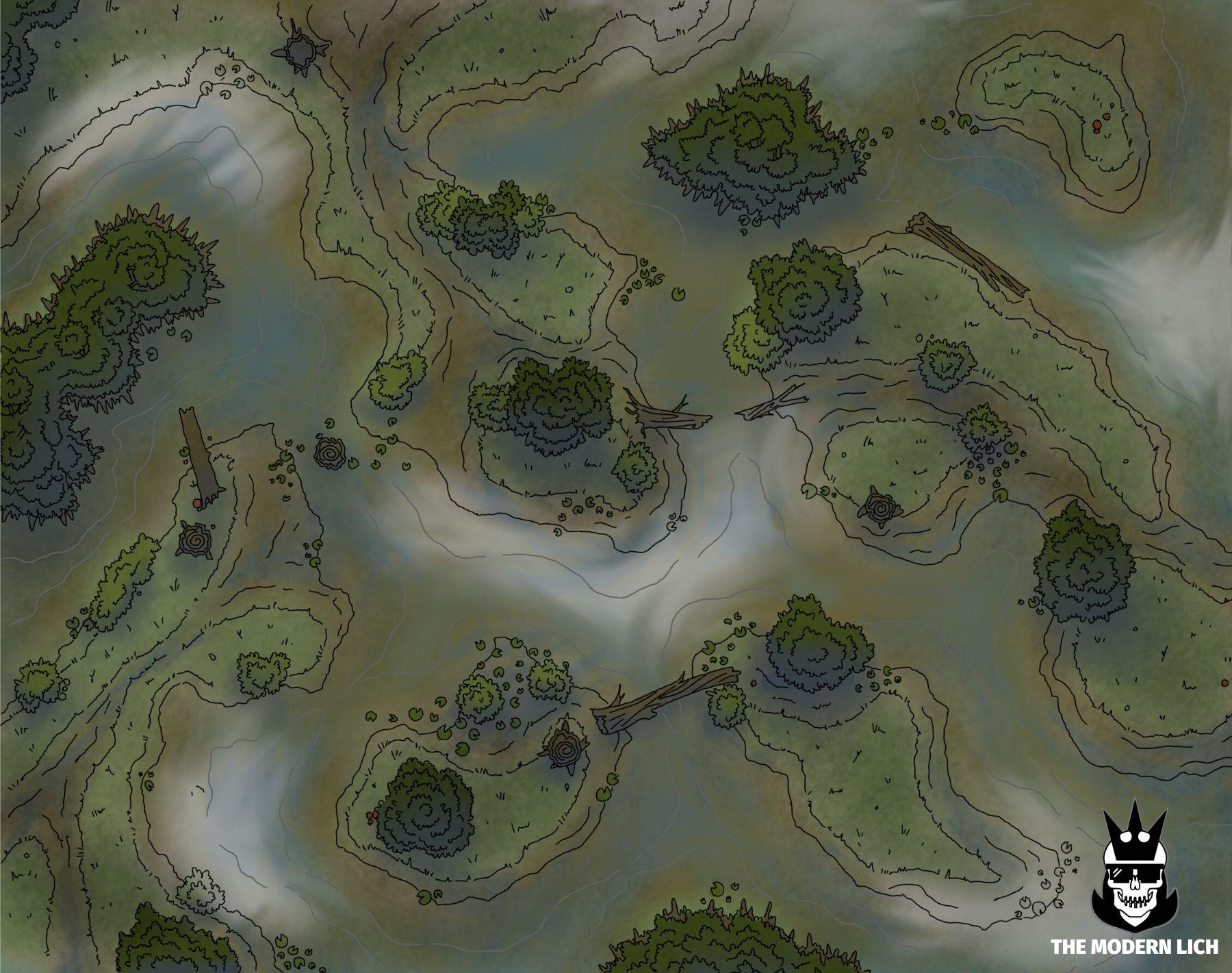 Swamp Battlemap Dndmaps D D Maps In 2019 Map Fantasy - vrogue.co