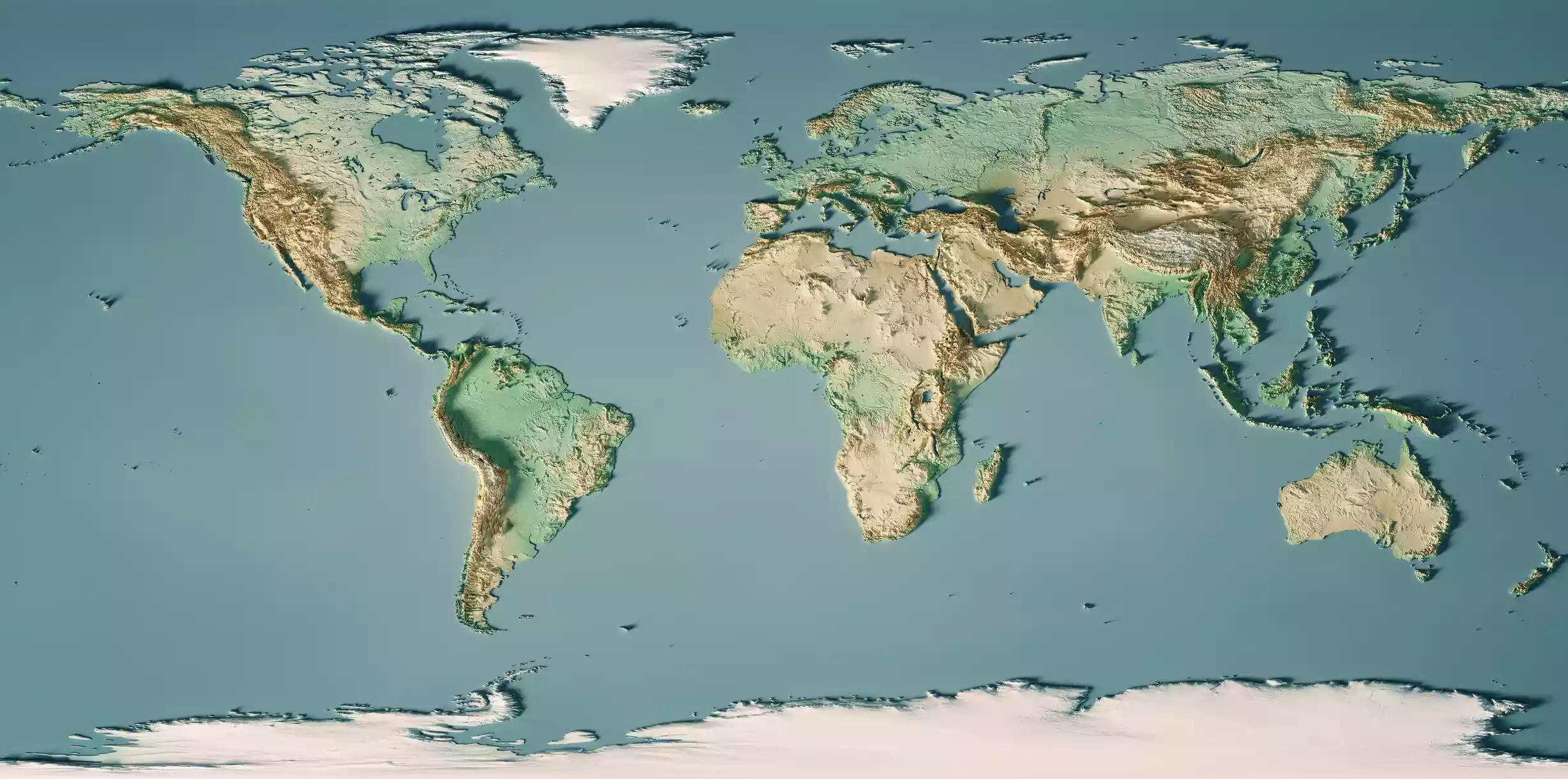 D Topographic Map Of The World Topographic Map Of Usa With States | Hot ...