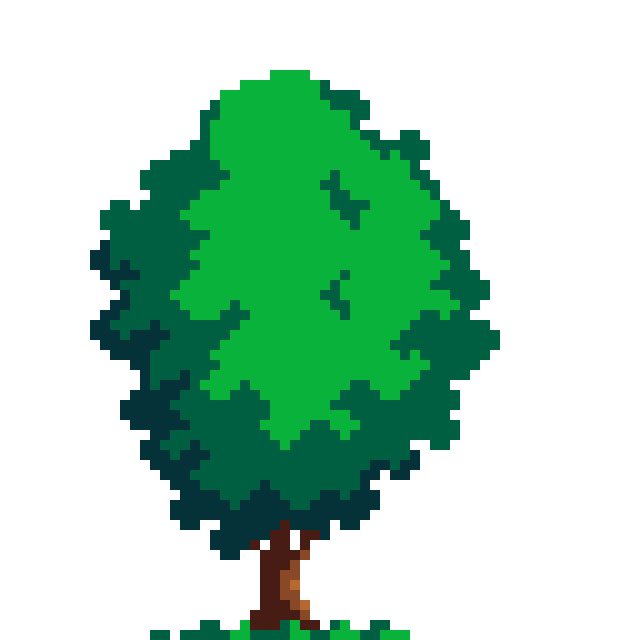 My very first tree : r/PixelArt