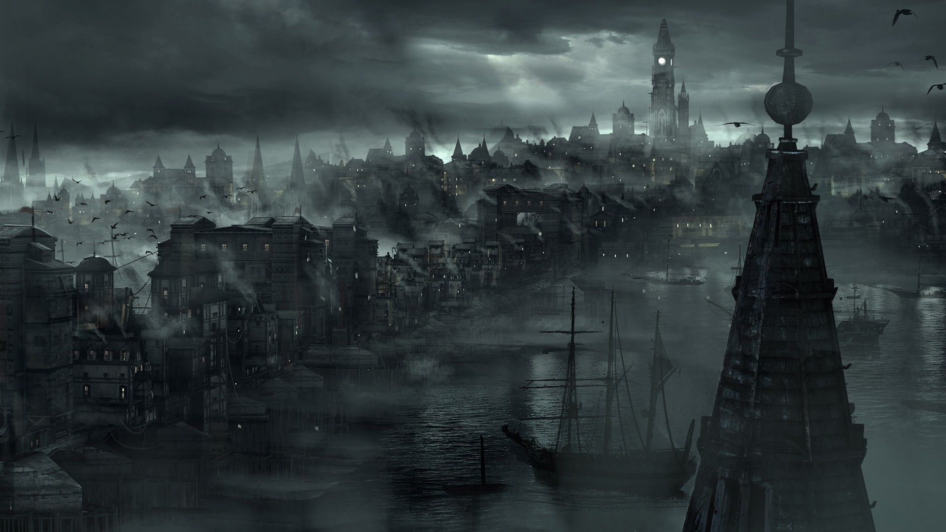 Wallpaper 1920x1080 Dark City