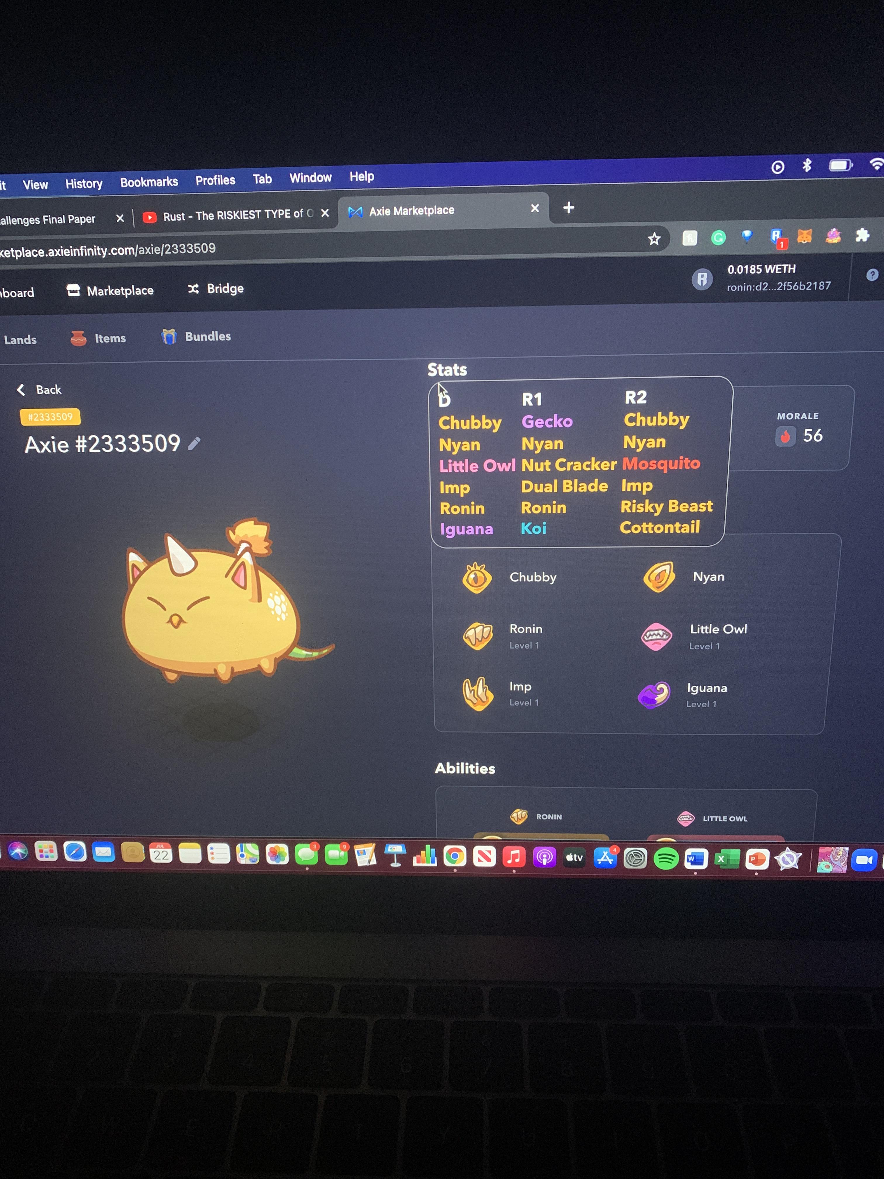 How much should I put this Axie on market for? : r/AxieInfinity