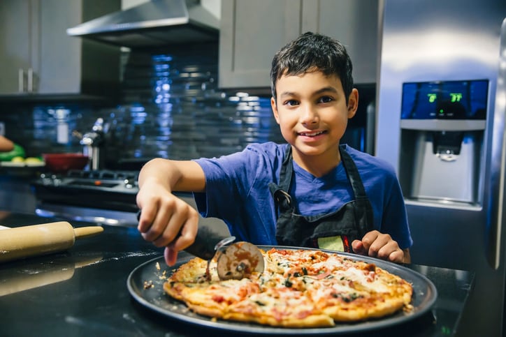 Una pizza equamente divisa