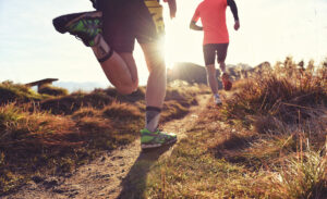 Sportfotografie running closeup