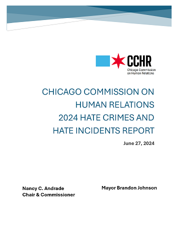 Cover of the 2024 CCHR Hate Crimes and Hate Incidents Report