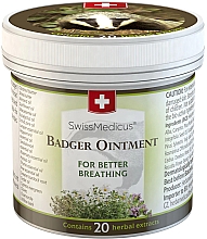 Мазь с барсучьим жиром SwissMedicus Hemp Ointment For Better Breathing