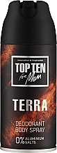 Мужской дезодорант-спрей "Terra" Top Ten For Men Deodorant Body Spray