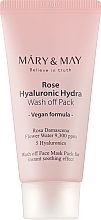 Очищающая маска с экстрактом розы и гиалуроновой кислотой Mary & May Rose Hyaluronic Hydra Wash Off Pack