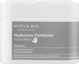 Тканевые маски с гиалуроновой кислотой и пантенолом Mary & May Hyaluronic Panthenol Hydra Mask