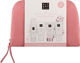 Набор Rituals The Ritual Of Sakura (sh/foam/gel/50ml + b/cr/70ml + cond/70ml + shm/70ml + bag)