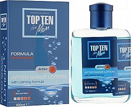 Лосьон после бритья для нормальной кожи с D-пантенолом Top Ten For Men Active