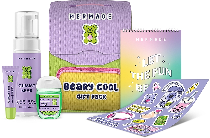 Подарочный набор-рюкзачок, 5 продуктов - Mermade Beary Cool Gift-Pack