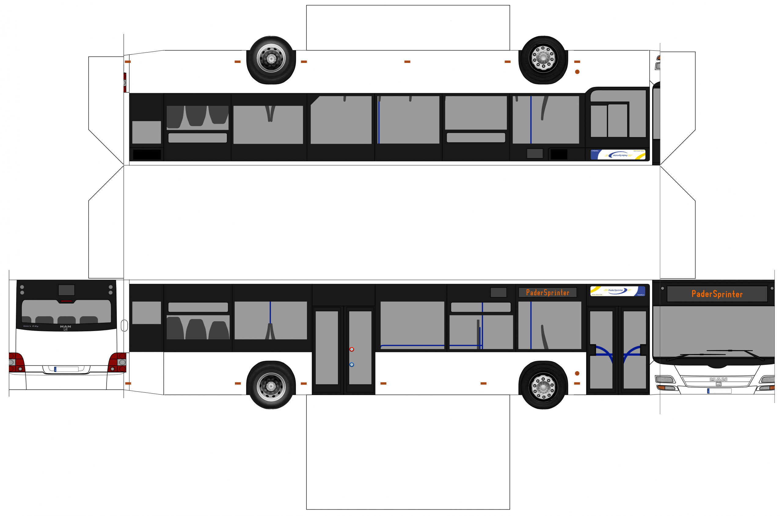 Material Gegen Langeweile Für Kids – Padersprinter in Bastelvorlage Bus