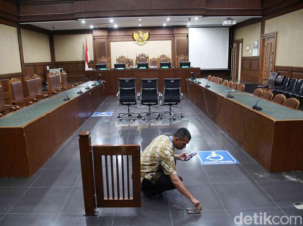 Pagar Pembatas Ruang Sidang Tipikor Rusak Usai Vonis SYL