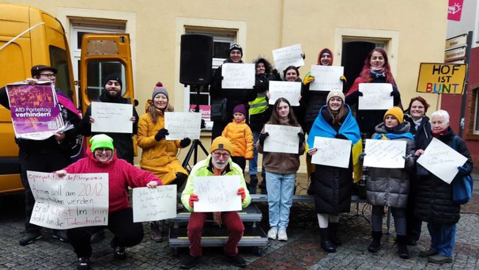 In Hof: Kundgebung für die Demokratie