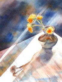 Aquarell, Blumen, Geschenk, Blume